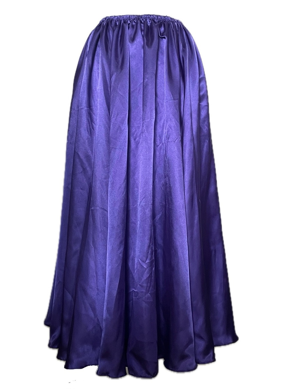 Elegant Purple Satin Maxi Skirt. Size M